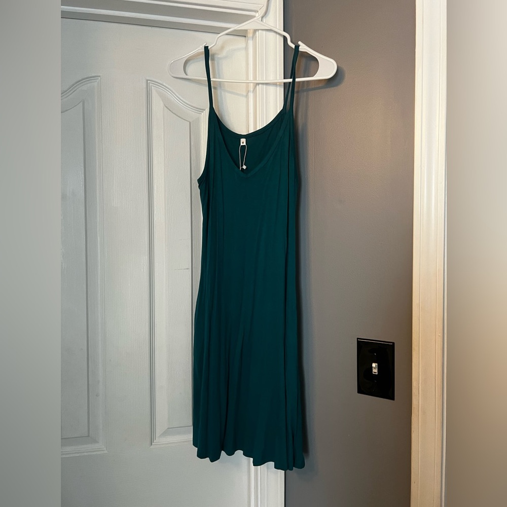 Teal spaghetti strap dress medium
